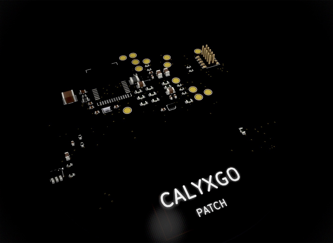 A rendering of a Patch circuit board
